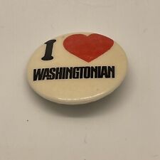 Vintage I Love Washingtonian Button Pinback picture