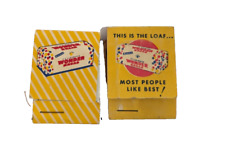 VTG 1950s Wonder Bread Matchbook Stocking Hosiery Repair Kits Yellow Stripes -2 picture