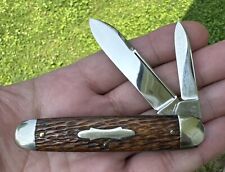 Schrade Cut Co Walden NY Equal End Jack Peach seed Bone Bovine  picture