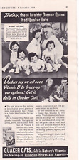 Print Ad 1937 Quaker Oats 5inx11in Dionne Quins Dr Dafoe picture