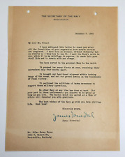 James Forrestal US Naval Secretary 1945 Navy Separation Letter Stamp Signed picture
