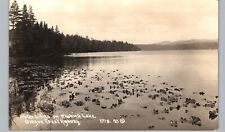 WATER LILIES woahink lake or real photo postcard rppc oregon coast highway picture