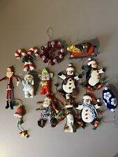 Assorted Holiday Christmas Ornaments Some Vintage Penguins Santa picture