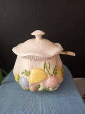 Vtg Arnel's Mushroom Soup Tureen With Lid And Ladle Hand Painted Pastel Colors picture