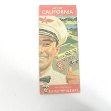 1960S FLYING A TIDEWATER OIL COMPANY MAP OF CALIFORNIA NEVADA TOURING GUIDE picture