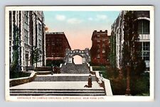 New York City NY, Entrance To Campus Grounds, Vintage c1917 Postcard picture