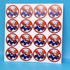 NO BOZOS Vintage Style DECALS, 1 Inch, 16 pack, Vinyl STICKERs, rat rod, racing picture