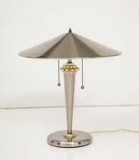 Unique MCM Hollywood Regency Chrome And Brass lamp In The Manner  Of John Vesey picture