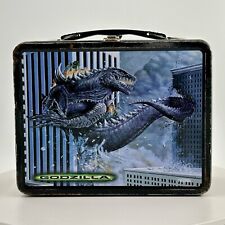 Vintage Metal Godzilla 1998 Lunch Box, Black picture