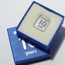 Walmart 10 Years of Service Lapel Pin Vest Tie Tack Employee Award In Box TRC picture