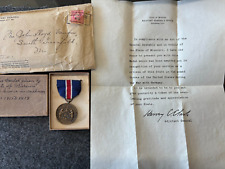 US WWI State of Missouri War with Germany Cased Medal with Envelope & Letter picture