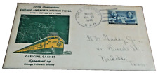 OCTOBER 1948 C&NW CHICAGO & NORTH WESTERN 100TH ANNIVERSARY CACHET ENVELOPE S picture