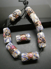 Antique Venetian Wedding Cake Pink & Blue 8 Africa Trade Beads picture