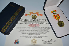 Grenada Operation Urgent Fury  Commemorative Medal with Certificate and Med Case picture