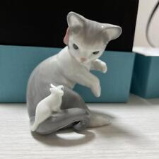 Lladro Surprised Kitten Ceramic Figurine F/S Japan picture