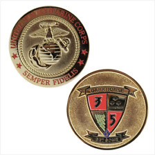 GENUINE U.S. COIN: MARINE CORPS 3RD BATTALION 5TH MARINES picture