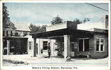 Marianna FL Mabry's Gas Filling Station c1915 Postcard picture