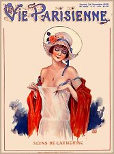 1928 La Vie Parisienne Seins French Nouveau France Travel Advertisement Poster picture