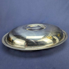 Vintage Stainless 18/8 Mid Century Modern Lidded Serving Tray picture