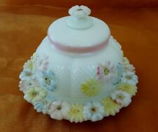 Antique 19th c EAPG Cosmos milk glass domed butter dish cheese keeper Cons. Glas picture