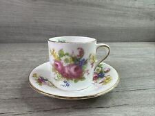 Vintage Rosina Bone China 5010 Teacup and Saucer Floral Multicolor picture
