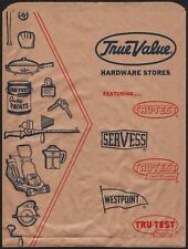 Vintage bag TRUE VALUE HARDWARE STORES with products pictured new old stock nrmt picture