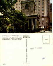 Kings Chapel Boston MA church Tremont School Streets dated 1972 unmailed picture