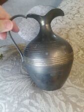 Solid Brass Mini Pitcher Vase Made In India 6” Tall Vintage  picture
