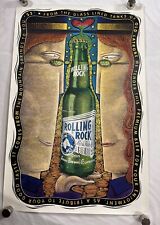 Rolling Rock - 1999 “33” Art Poster 22.5x34.5” Latrobe Brewing Beer Vintage picture