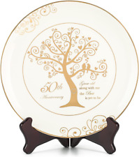 50Th Anniversary Plates with 24K Gold Foil-50Th Anniversary Wedding Gifts... picture