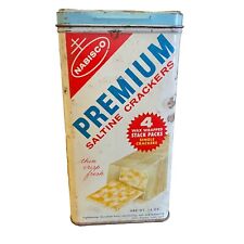 Vintage Nabisco Premium Saltine Crackers Tin 14 oz ~1960’s picture