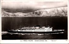 MV Prince Philippe Dover Ostend Line Steamer Ship Vintage RPPC  Postcard picture