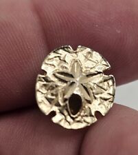 VTG Lapel Pinback Hat Pin ALL Gold Tone Sand doller Very Small picture