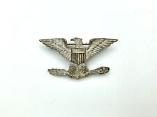 Vintage Sterling WW2 WWII Army Colonel Rank Eagle Pin picture