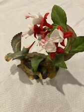 Vintage Porcelain Hummingbird Figurine with Flowers Beautiful Gift Idea picture