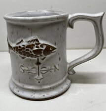 Weathervane Tankards goss crafted in Vermont  Stoneware Coffee Mug with Fish picture