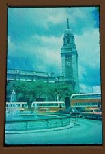 Vintage 35mm Slide Hong Kong China Kowloon Canton Railway Station Fountain Buses picture