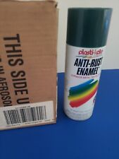Vintage Plasti-Kote Hunter Green Full 12 Oz Spray Paint Can Anti-Rust Enamel NOS picture