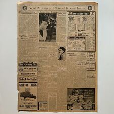 Daily Colonist Vintage Newspaper Page, Victoria, BC 1936 May 13 Pages 7 + 8 picture