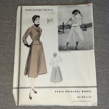 50’s VOGUE PARIS ORIGINAL MODEL Sewing Pattern JEAN DESSES 1189 Suit Sz 12 = 0/2 picture