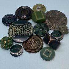 14 Vintage Buttons Celluloid Early Plastics Glow Bubble Buffed picture