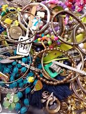 Scrap Jewelry Lot Necklace Bracelet Brooch Pin Broken For Parts Salvage As-is picture