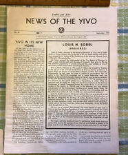 1955 Jewish JUDAICA NEWS OF THE YIVO #58 LOUIS H SOBEL SCHOONER, LEVIN J MARVEL picture