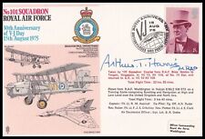 MRAF SIR ARTHUR 'BOMBER' HARRIS Signed RAF 35c No.101 Squadron V-J Day Cover picture