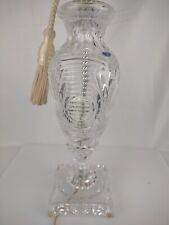 Vintage Bohemia Rose flower garden Cut Crystal Glass Made In Czechoslovakia Lamp picture