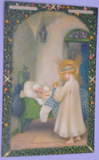 Art Nouveau Christ Child Antique Vintage Christmas Postcard Germany M Munk Wien picture
