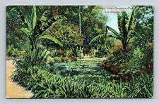 Sunken Lake Sycamore Park Los Angeles California Postcard picture