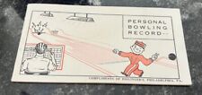 RARE 1942 ESSLINGER LITTLE MAN BEER PERSONAL BOWLING RECORD BOOKLET PHIILA PA  picture