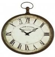 Vintage Style Oval French Wall Clock Galerie Du Gaston picture
