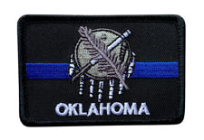 Oklahoma State Thin Blue Line Tactical Patch [Hook Fastener -3.0 X 2.0 - OP4] picture